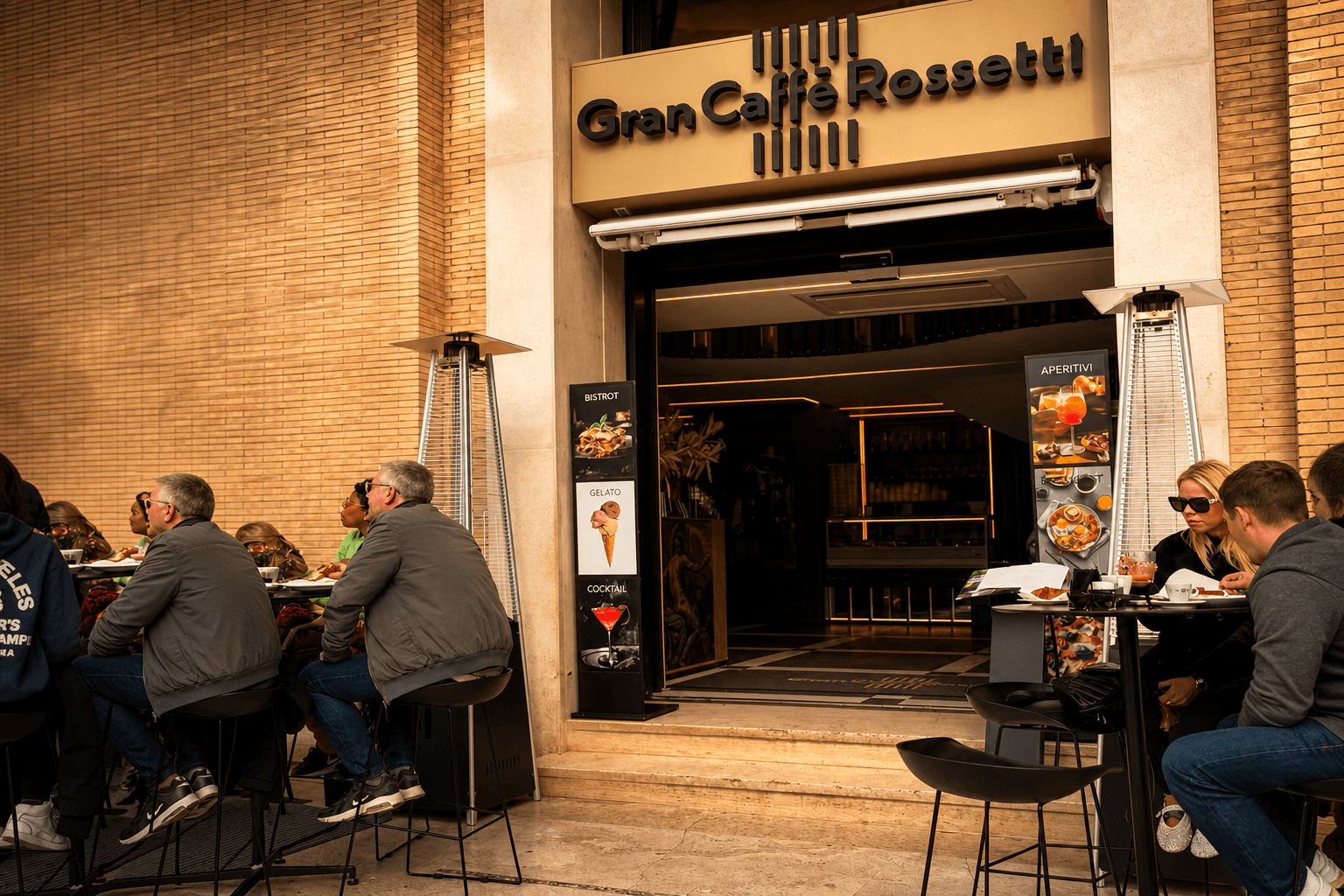 L'ingresso del Gran Caffè Rossetti